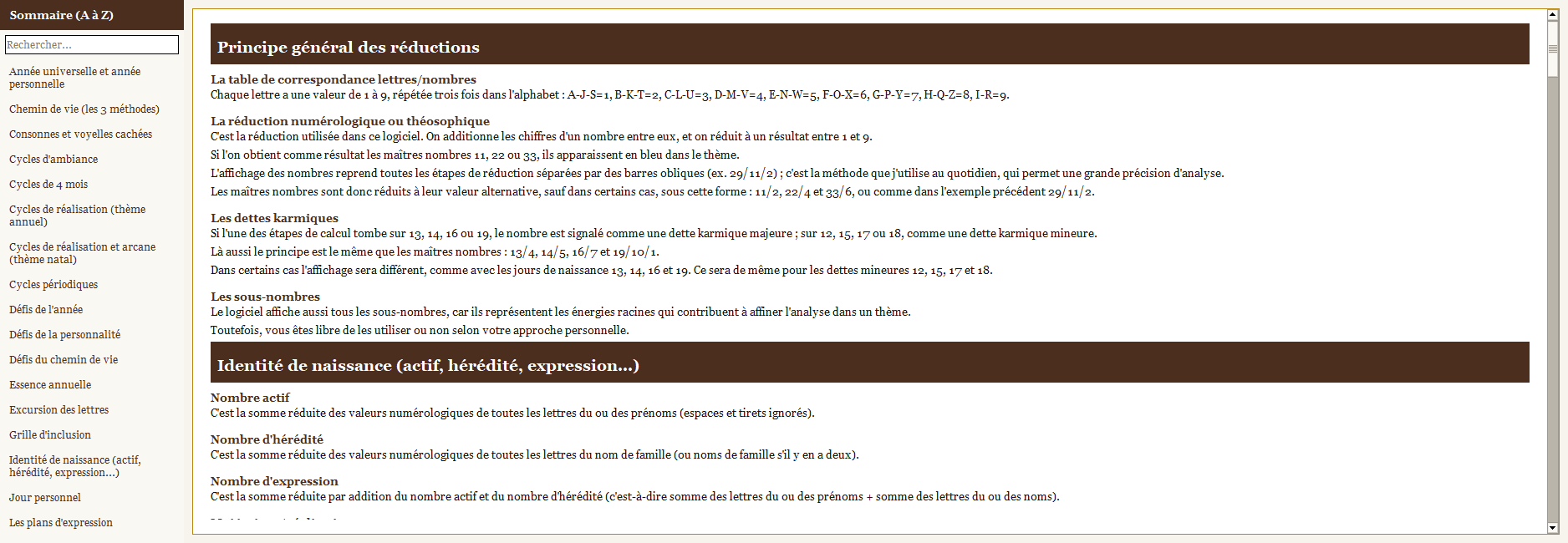 Le glossaire des calculs